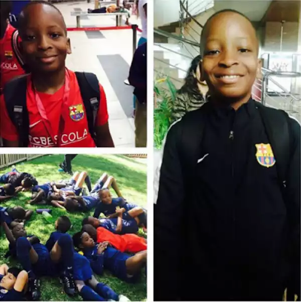Singer Darey Art Alade Shares Photos Of His Son Who Is Playing For Barcelona
